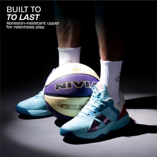Image of Nivia Starliner Basketball Shoes for Men & Women with Seamless TPU and Mesh Upper, TPU Heel Stability Frame and Strong Rubber Outsole for Indoor & Outdoor Court Play