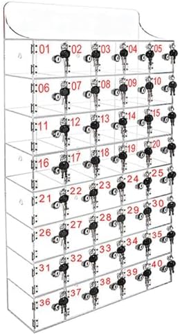 Transparent Cell Phone Locker Box with Lock, Wall-Mounted Storage Cabinet, Durable 10-Slot Organizer for Classrooms, Offices, Gyms, Libraries - Secure & Sturdy Solution