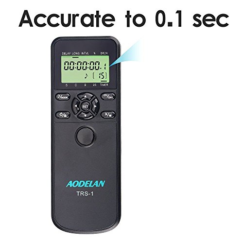 Aodelan Camera Shutter Release Timer Remote Control For Nikon Z6, Z7, D850,D810,D700, D500, D3, D4, D5, D4S,D3100, D5000, D7200, D600, D610, D750, D3200, D3300; Replace Mc-Dc2,Mc-36,Mc-30A #TOP4