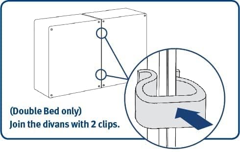 Just Accessories® Metal U Clips For Divan Bed Bases Ottoman Bed Bases - Steel U Clips (Pack of 2) - Image 4