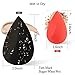 DUcare Beauty Blender Makeup Sponges - for Foundation Liquid, Cream, Powder, and Concealer- Black and Red Heart Shape for Christmas Gift