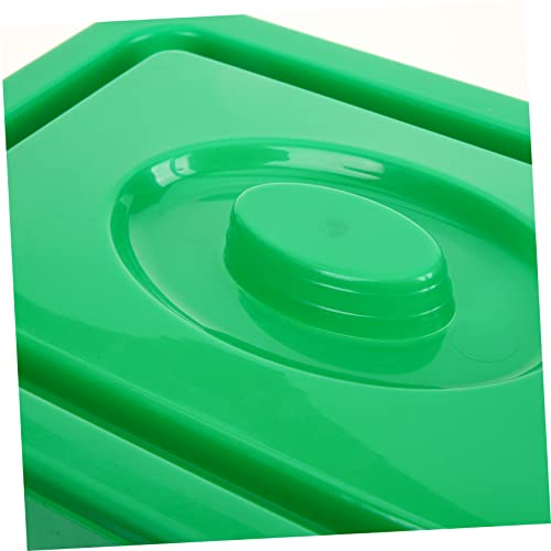 Caneca de basura grande con tapa para cocina verde miniatura 5