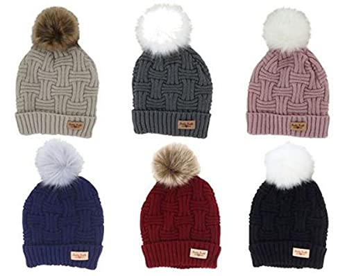 Britt's Knits Plush Lined Hat With Pom - 24 Count Case
