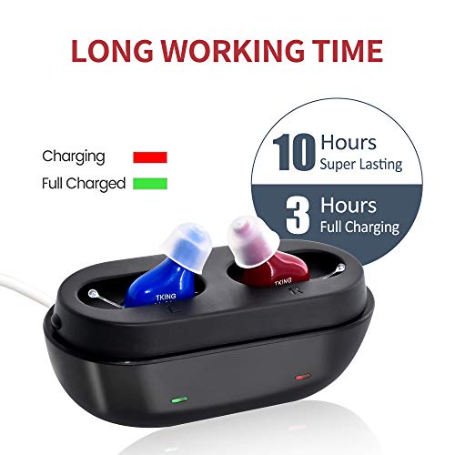 TKING Rechargeable Hearing Amplifier for Adults,Easy Use for Elder,Aid and Assist Hearing,Fit Both Right and Left Ear