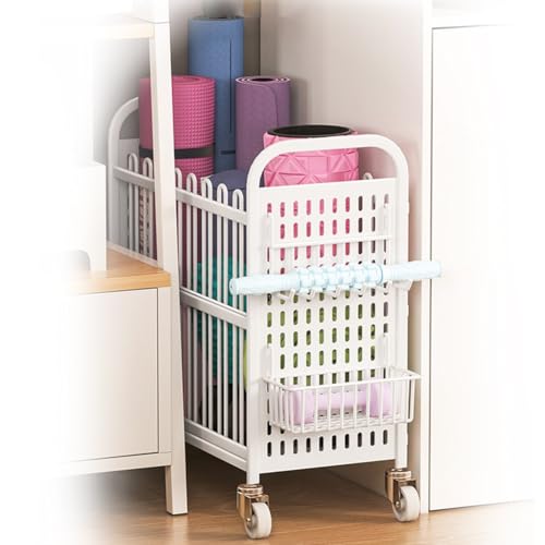 Support de rouleau en mousse et panier rangement tapis yoga d'angle