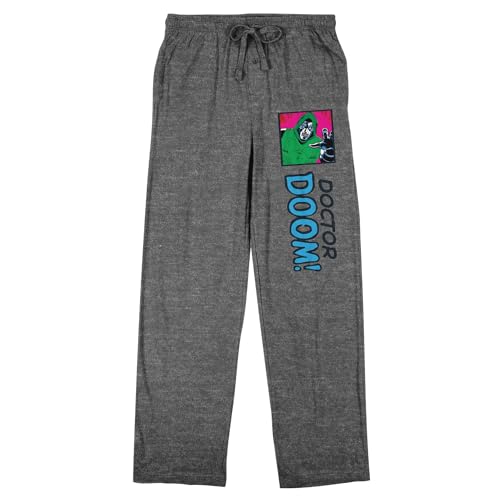 Doctor Doom! Marvel Universe Publishing Art Archive Men's Heather Gray Sleep Pajama Pants