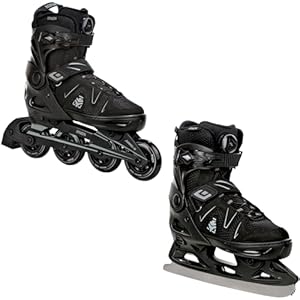 Raven Pulse 2in1 Verstellbare Schlittschuhe Inline Skates
