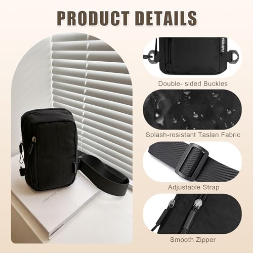 flintronic Torba na ramię, Sling Chest Crossbody Bag, Wodoodporna torba na ramię, Torba messenger, Torba na klatkę piersiową, Crossbag, dla mężczyzn i kobiet, do podróży, wędrówek, jazdy na rowerze