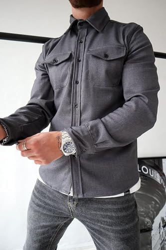 Chemise homme manches longues boutonnée en flanelle marque Lucky taille