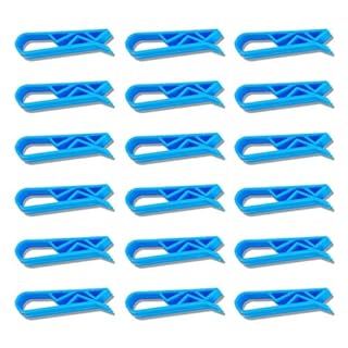 SIYUPU 18 Pcs Blue Bin Clips, Garbage Clip, Waste Bin Bag Clamp Clips,Trash Can Clip for Home, Kitchen, Hotel and Restaurant