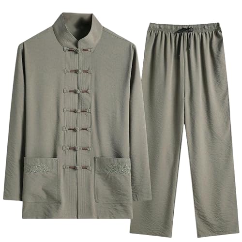 Hanfu homme en soie glacée | Ensemble haut de gamme style chinois et fluide
