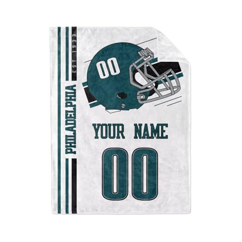 Image of Philadelphia Throw Blanket Custom Name and Number Personalized Gifts for Men and Women