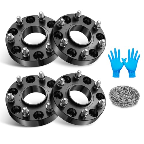 Image of BDFHYK 6x5.5 Wheel Spacers Thickness 1 Inch Compatible with Chevy 1999-2023 Silverado Sierra 1500 Avalanche 1500 Tahoe Yukon, 6x139.7mm 6 Lug M14x1.5 & 78.1mm Hub Bore Hubcentric Wheel Spacer
