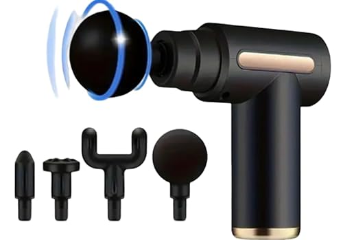 Black Massage Gun Deep Tissue - Lightweight & Portable Electric Handheld Massagers with LED Display - Ergonomic USB-C Rechargeable Muscle Massager Gun - Mini Massage Gun for All Body Needs
