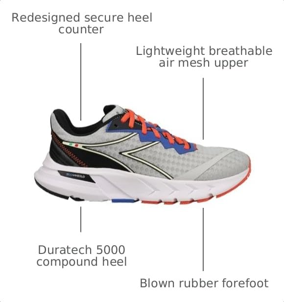 Image of Diadora Mens Mythos Blushield Volo Running Sneakers Shoes