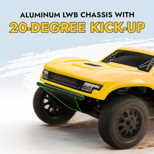 Image of HOBBYPLUS Speck SCT 1 /24 2WD RC Short Course Truck RTR, Brushed Motor, Oil-Filled Shocks, 2.4GHz Radio, Ready-to-Run Off Road RC Truck (Brushed Yellow)