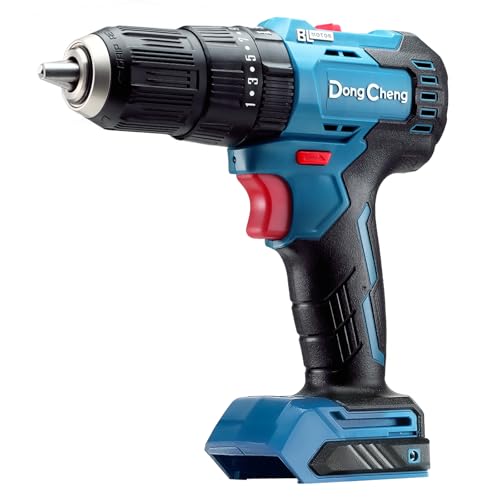 Image of Dong Cheng 20V Brushless Heavy-duty Impact Drill, 443 in-lbs, 27000 BPM, 1 /2 inch Keyless Metal Chuck, 20+1+1 Clutch, Cordless Hammer Drill for Drilling Brick Wall, Metal, Wood, Bare Tool