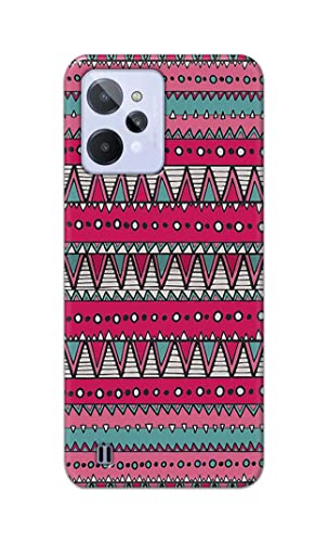 Image of PRINTFIDAA Printed Hard Back Cover Case for Realme C31 Back Cover (Geometric Vintage Pattern) -1803
