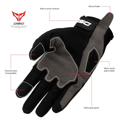 Image of DSG Alpha Air Glove-Black Red-(Size-S)