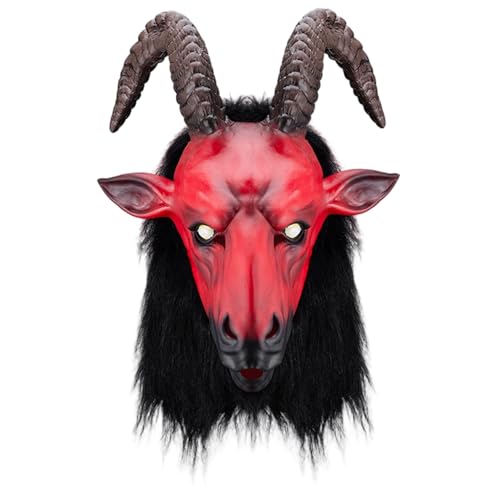 Masque de diable effrayant 3D en corne de chèvre pour cadeau cosplay