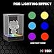 Konix LED-Vitrine Display Box für Figur - Kompatibel mit Funko Pop, Banpresto Qposket, Untere Figuren 9 x 9 x 14 cm - RGB-Beleuchtung - USB-Kabel