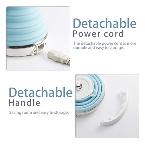 Loutytuo LOUTY-F Ultrathin Upgraded Food Grade Silicone Travel Foldable Electric Kettle Boil Dry Protection Portable thumb #8