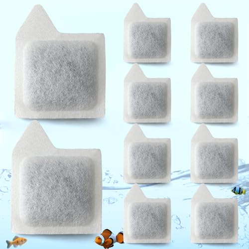 Image of NEWKE 10Pcs XS Filter Cartridges for Tetra Whisper Extra Small Tanks Filter | Extra Small Activated Carbon Replacement Cartridge for Aquarium Kits up to 3 Gallons, Natural Coconut Shell Activated Carbon
