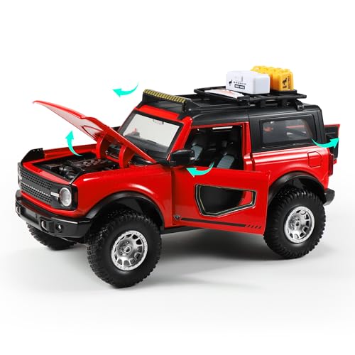 Image of Ford Bronco 1:24 Diecast Truck, Pull-Back Car Toy, Children's Gift, Red