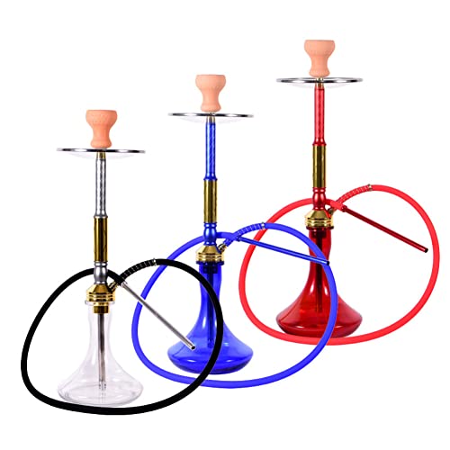 YYMMHH Arabische Wasserpfeife 70 cm große Einrohr-Silikonrohrstange aus gaslegierter Shisha-Glasplatte, für Brakah… – Bild 6