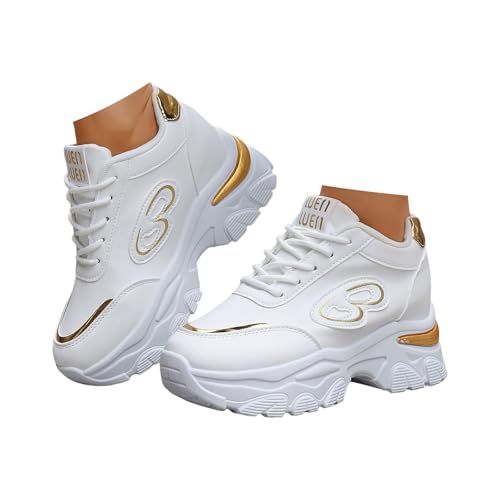 Women Platform Fashion Sneaker Orthopedic Shoes for Women Lace Up Comfortable Non Slip Arch Support Wedge Sneakers Outdoor Casual Tennis Walking Running Workout Athletic Sports Shoes