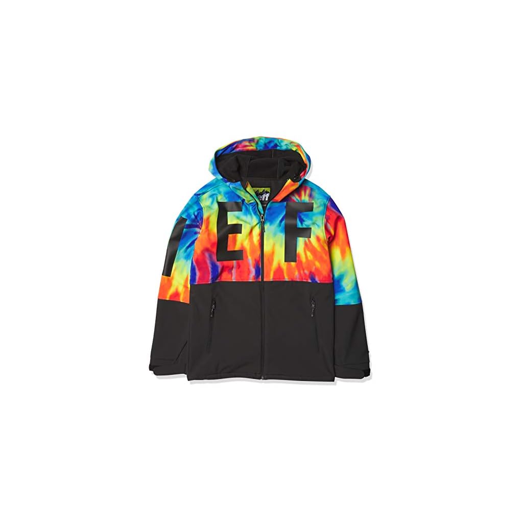 Neff Men's Daily Softshell Snow Snowboard & Ski Jackets, Tie Dye/Black, L