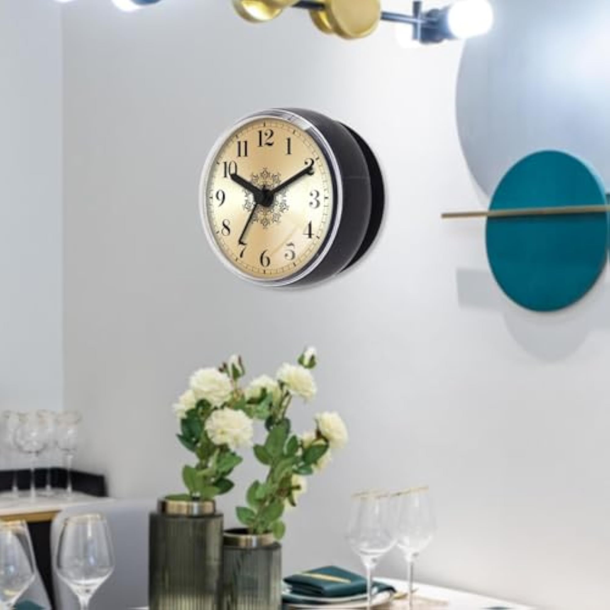 Waterproof Shower Clock with Suction Cup, Compact Design