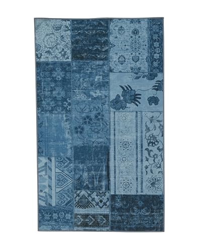 Weaverlane WL303D Patchwork Boho Washable Stain Resistant Runner Rug thumb #2