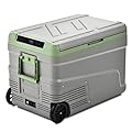 EUHOMY 12 Volt Refrigerator, 48QT Electric Cooler Usable Battery, Car Refrigerator 0?~68?, 12V Fridge 12/24V DC 110-240V AC, Portable Freezer with Wheels for Camping, Travel, Truck, Outdoor