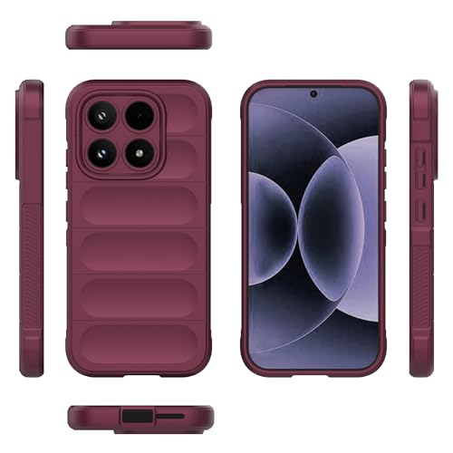 Image of for Xiaomi 17 Case Anti-Drop Soft TPU Rugged Phone Back Cover - Wine Red
