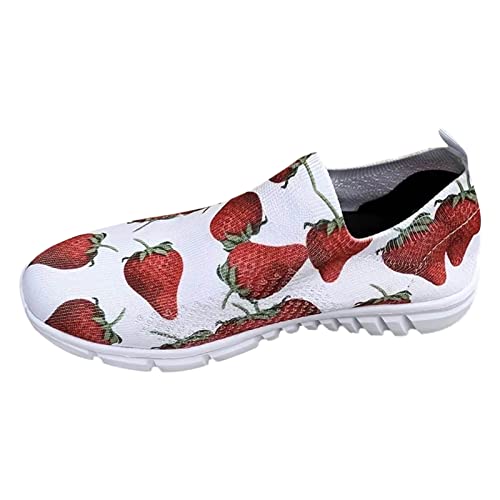 Zapatos deportivos transpirables para mujer con cuña ligera y diseño sin cordones