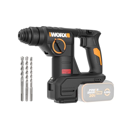 WORX WX387.9 Martillo Perforador Brushless 20V 2J, SDS+, sin Batería