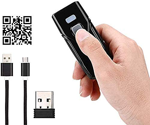 Mini-Bluetooth-QR-2D-Barcode-Scanner USB-Kabel und 2,4-G-WLAN- und Bluetooth-Barcode-Lesegerät Tragbares 1D-CCD