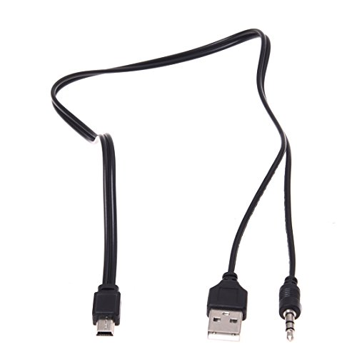 Oikabio 3.5mm AUX USB2.0IX~j 5sUSB|[^uȃXs[J[ I[fBIP[u