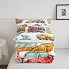 Erosebridal Kids Excavator Comforter Set Full Size, Retro Truck Down Comforter for Boys Girls Teens, Tractor Machinery Construction Vehicle Bedding Set Crane Digger Mixer Quilted Duvet Bedroom Decor #5
