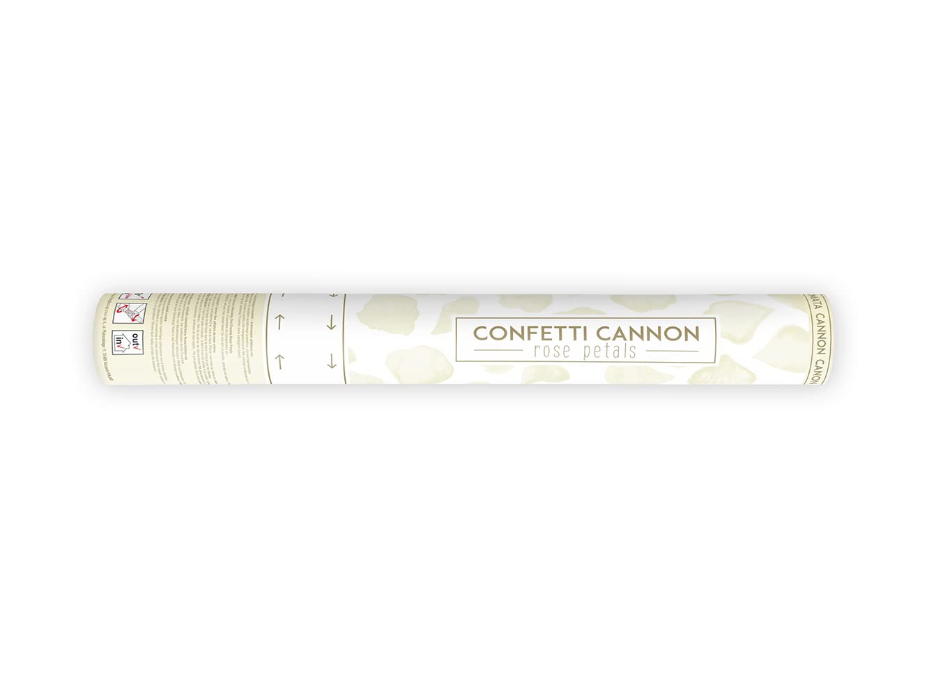 Konfetti Kanone Rosenblätter 40cm 12er Set Konfettikanone Party Popper Hochzeit Geburtstag creme