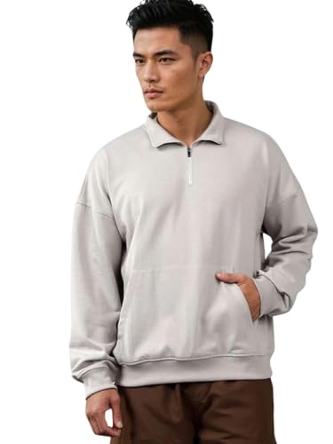 Sweat-shirt homme contre le froid hivernal gris perle moderne 42