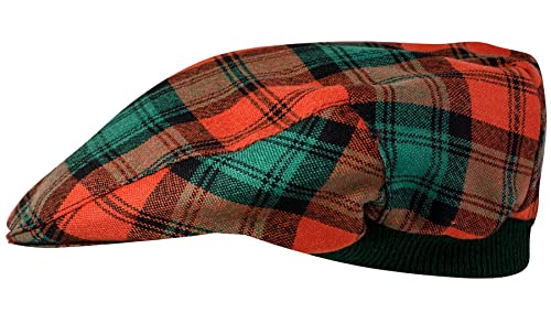 Casquette plate tartan Kerr authentique en pure laine fabriquée en Écosse