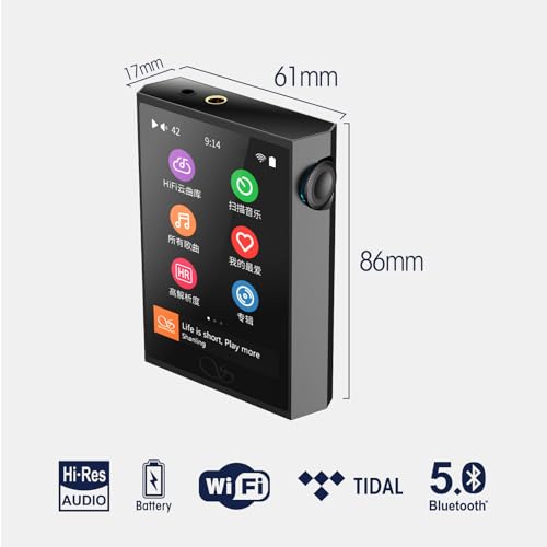 Image of SHANLING M1 Plus Protable Music Player M1Plus Fi-Fi MP3 Player High-Definition Lossless ES9069Q DAC Dual SGM8262 Amplifier PCM768 DSD512 Bluetooth 5.2 LDAC WiFi DLNA Grey
