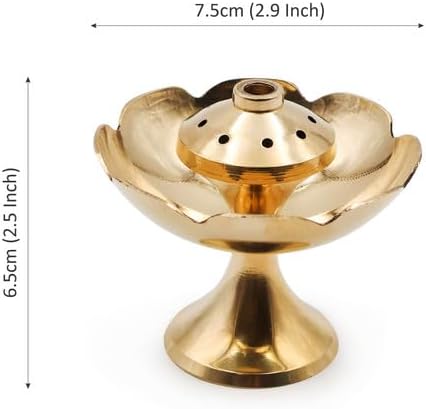 Brass Incense Holder | Plain Gumbad/Agardan for Pooja, aarti and All Festivals (Size : 6.5cm | Weight : 74gm Approxe)