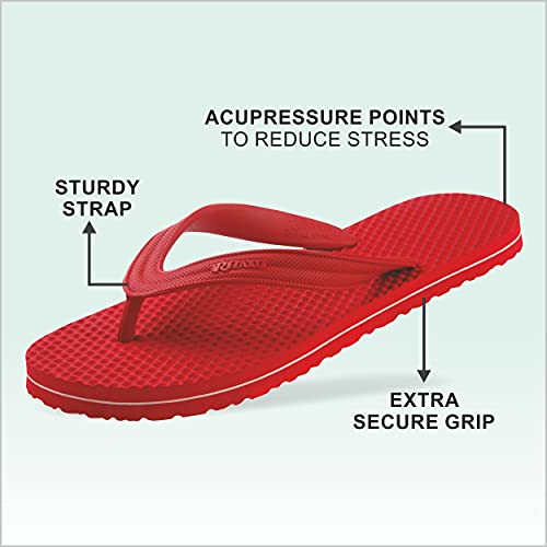 Image of Relaxo Women's FIT006L Red Slippers 5 (FIT006LRDRD0005)