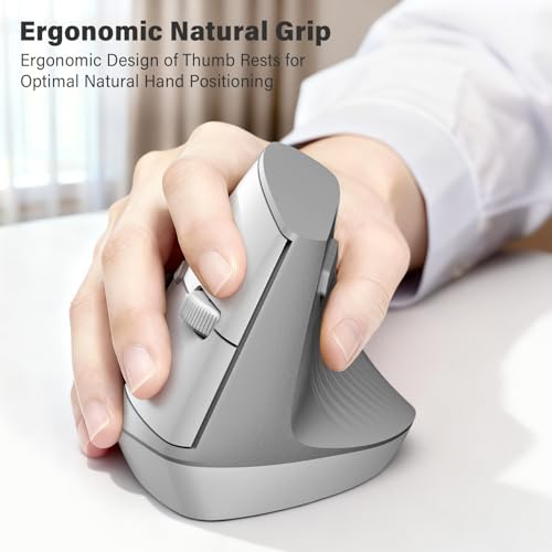 Image of MOFII Wireless Ergonomic Keyboard & Mouse Combo - Split Curved Keyboard with Wrist Rest (All-Day Comfort) + Wireless Vertical Ergonomic Optical Mouse, Compatible with PC /Laptop /Desktop