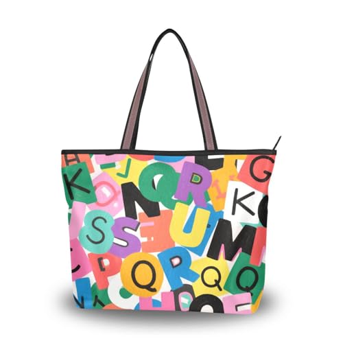 Sac à main en soie de qualité supérieure avec motif alphabet chic