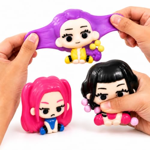 Image of Wanna Party Korean Pop Inspired Squishy Toys for Kids - Set of 3 | Cute Character Stress Relief Squeeze Toys, Soft Sensory Fidget Toys for Party Favours, Return Gifts & Birthday Gifts