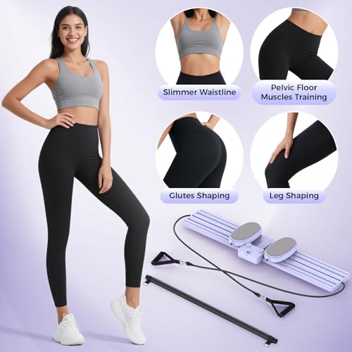 Lazolloa Pilates Slider Board with Resistance Bands の商品画像 1